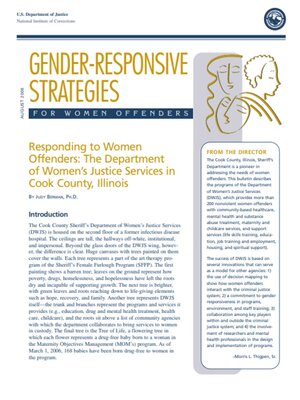 cover image of Gender-Responsive Strategies for Women Offenders: Responding to Women Offenders: The Department of Women’s Justice Services in Cook County, Illinois